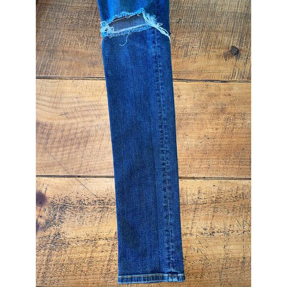 Womens Rag and Bone Skinny Stretchy Distressed Blue Jeans Medium Wash Size 25 - Picture 3 of 8